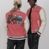 Lamar Varsity Jacket Unisex - Imitatieleren Jas - Coral -Serax Shop 01d2fd92b457475093992f919857bd94