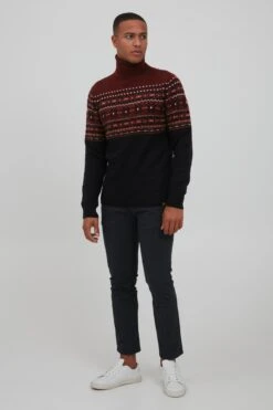 Blend Coltruien Trui TJESSE Heren Donkerrood / Zwart -Serax Shop 02702a17ba6069f069c0c6c5a516dcec