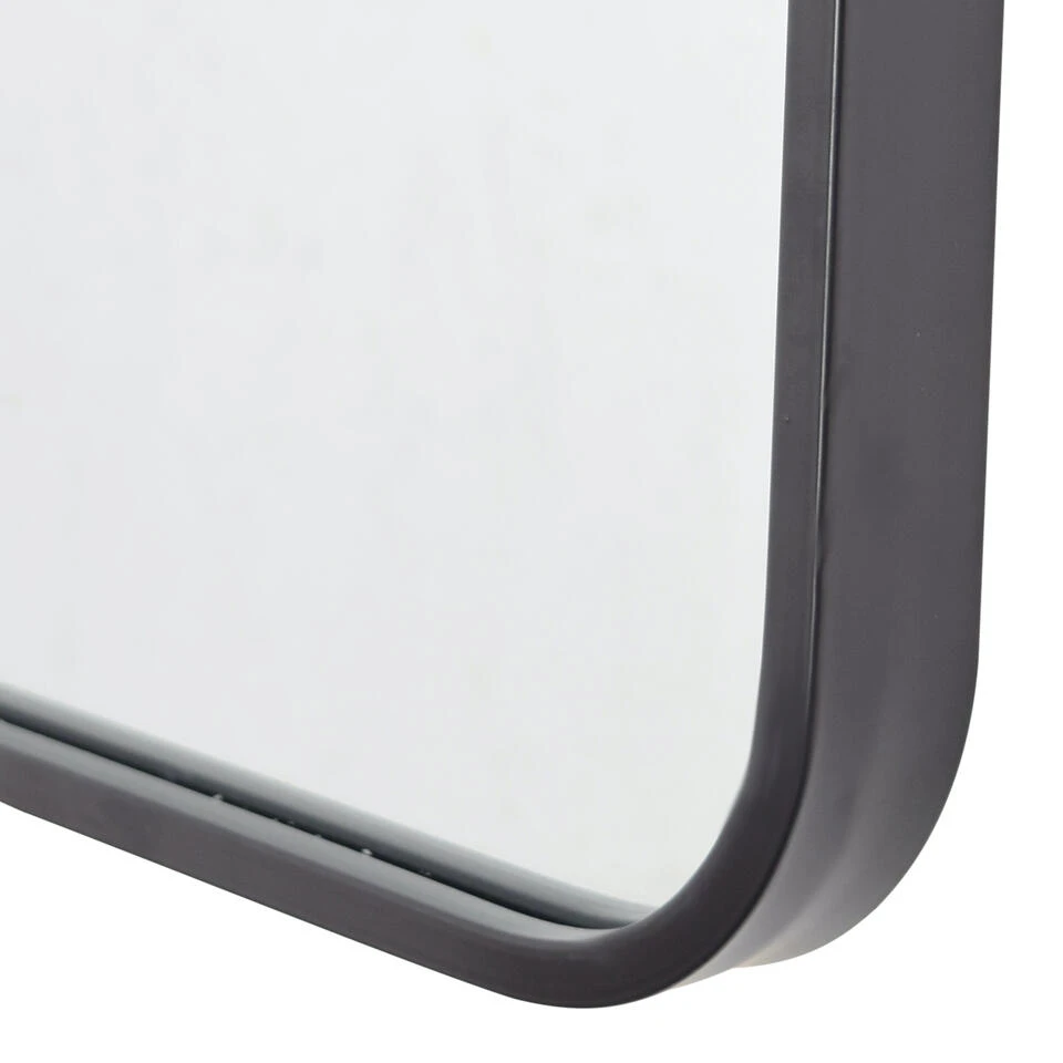 Fragix Boston Passpiegel - Zwart - Metaal - 150x40 2 Fragix Boston Passpiegel - Zwart - Metaal - 150x40 - Afbeelding 2