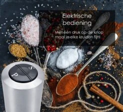 KROMS Peper En Zoutmolen Set - Peper En Zoutmolen Set Elektrisch -2 In 1 - Instelbare Maalgraad - Pepermolen - Zoutmolen - Peper En Zoutmolen Elektrisch -Serax Shop 1200x1094 1