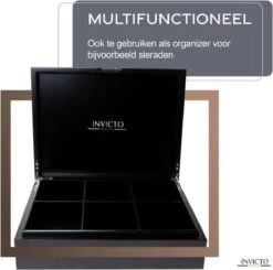 Invicto Products Theedoos 6 Vaks - Ruimte Voor 120 Theezakjes - Bamboe - Anti Slip En Anti Kras - Zwart 18 Invicto Products Theedoos 6 Vaks - Ruimte Voor 120 Theezakjes - Bamboe - Anti Slip En Anti Kras - Zwart -Serax Shop 1200x1188