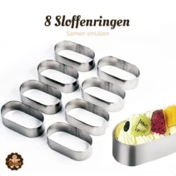 Sloffenring Taartvorm Set Met 8x Sloffenvorm Bakvorm En 1x Verstelbaar Bakframe – Slofvorm – Slofring – Slof Rond – Bakring Ovaal – Taartring – Kookring – Garneerring -Serax Shop 1200x1200 18