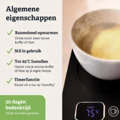 Shutterlight Verwarmde Onderzetter – Tot 85°C – 9 Standen – Timer – Warmhoudplaat Voor Mok Thee & Koffie – Mug Heating Plate – Cup Warmer -Serax Shop 1200x1200 51