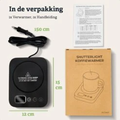 Shutterlight Verwarmde Onderzetter – Tot 85°C – 9 Standen – Timer – Warmhoudplaat Voor Mok Thee & Koffie – Mug Heating Plate – Cup Warmer -Serax Shop 1200x1200 56