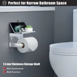 BOTC Toiletrolhouder Met Handdoekhaakjes - Toiletrolhouder - Toiletrolhouder - Zelfklevend / Boren / Zonder Boren - RVS - Zliver 15 BOTC Toiletrolhouder Met Handdoekhaakjes - Toiletrolhouder - Toiletrolhouder - Zelfklevend / Boren / Zonder Boren - RVS - Zliver -Serax Shop 1200x1200 78