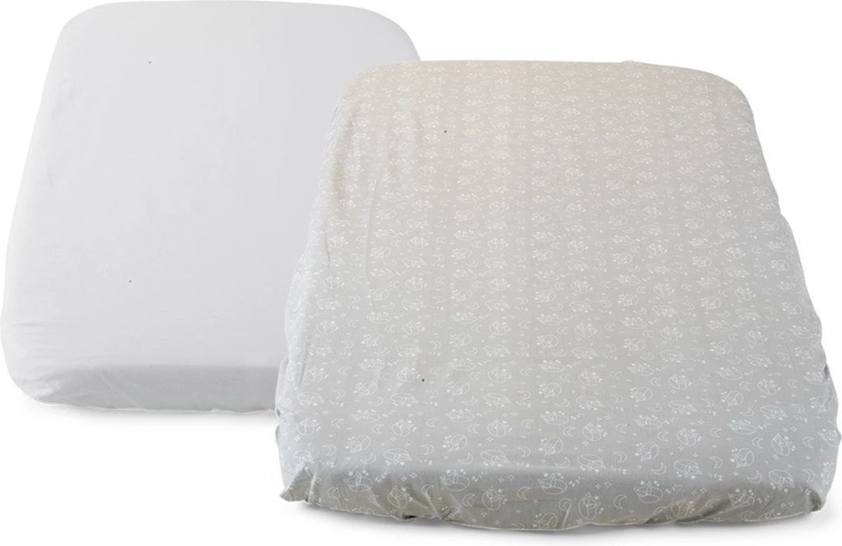 Chicco - Next2Me - Hoeslaken Voor Wieg - 2 Stuks - Grijs 3 Chicco - Next2Me - Hoeslaken Voor Wieg - 2 Stuks - Grijs