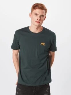 Alpha Industries T-shirts Regular Fit Shirt Heren Smaragd -Serax Shop 120f333e5350d7e1a32075420357c04b