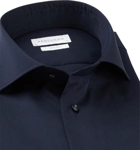 Profuomo Shirt Slim Fit Navy 4 Profuomo Shirt Slim Fit Navy - Afbeelding 2