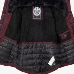 Marikoo Winterjassen Winterjas Lotusblüte Dames Bourgogne -Serax Shop 1f6a9c69e58cc91cb9fc598bdd8ce793