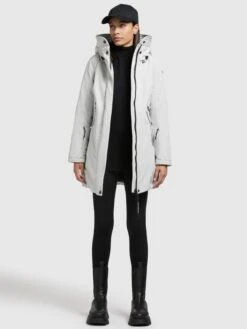 Khujo Winterjassen Winterjas Viona 3 Dames Lichtgrijs -Serax Shop 2e82a20f6581942f97eee49da937d8c5