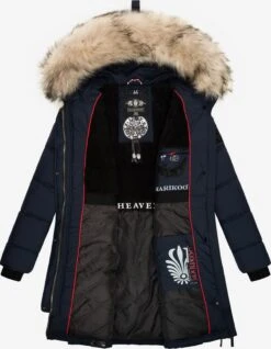 Marikoo Wintermantels Wintermantel Chaskaa Dames Navy -Serax Shop 3de8380c1c5eee365d7ff9df55ee4d09