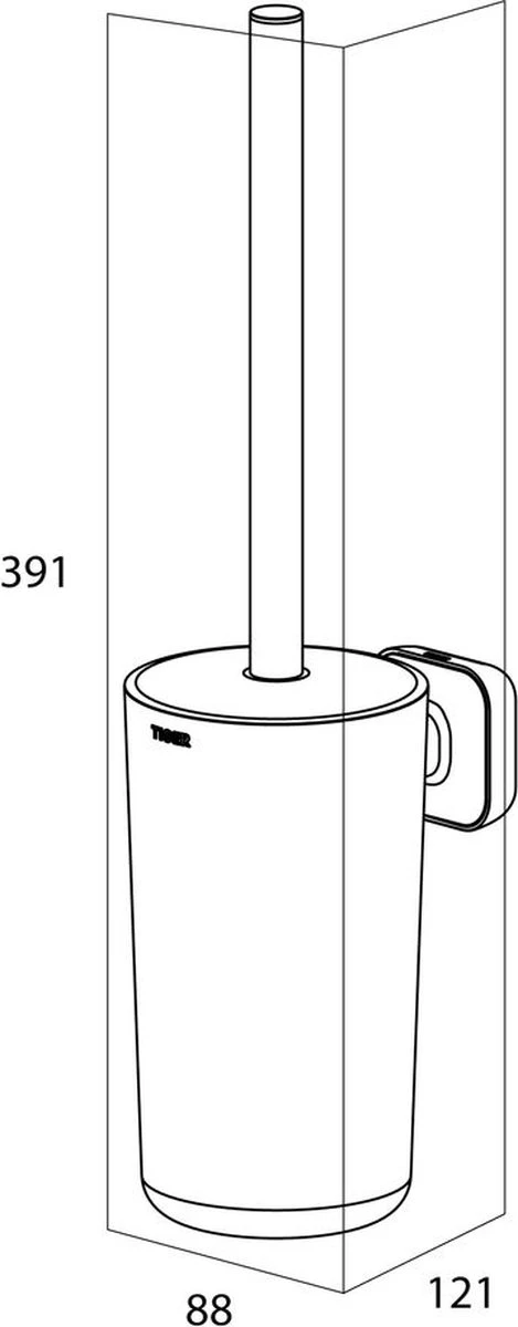 Tiger Carv - Toiletborstel Met Houder - Zwart 9 Tiger Carv - Toiletborstel Met Houder - Zwart - Afbeelding 7