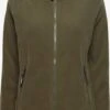 OXMO Outdoor Jassen Fleece Jas FINJA Dames Donkergroen