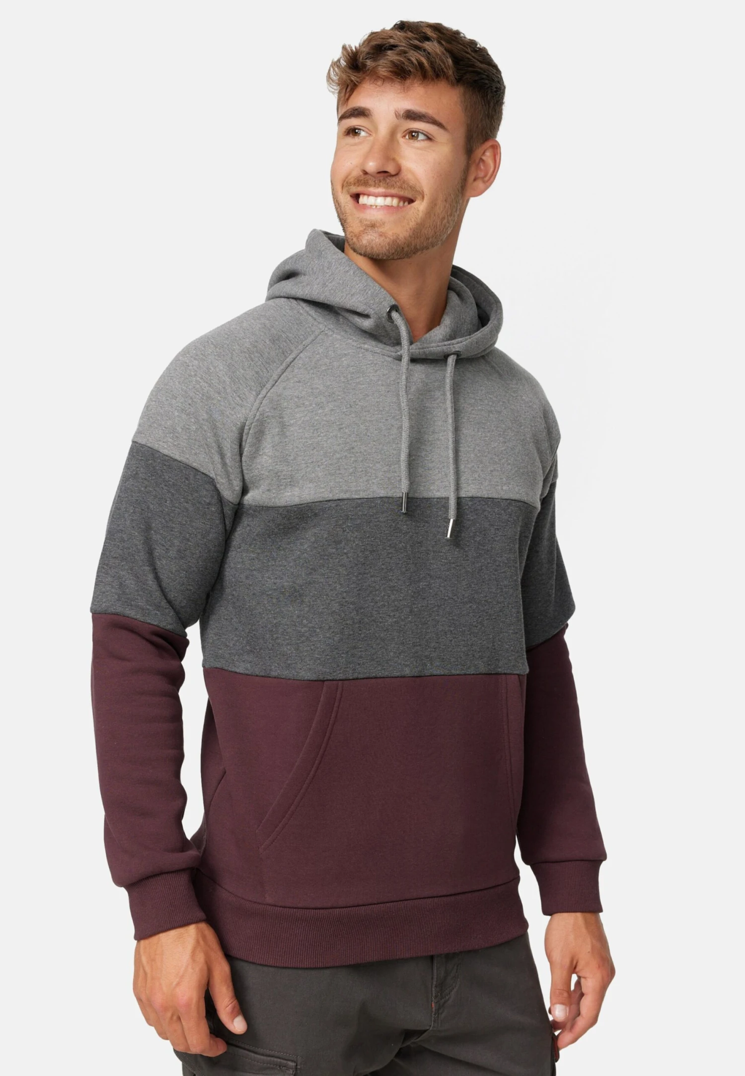 Indicode Jeans Hoodies Sweatshirt Donta Heren Bourgogne 5 Indicode Jeans Hoodies Sweatshirt Donta Heren Bourgogne - Afbeelding 3