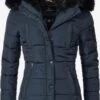 Marikoo Winterjassen Winterjas Lotusblüte Dames Donkerblauw -Serax Shop 5c487556da70cb399ac0591b6a438d1b