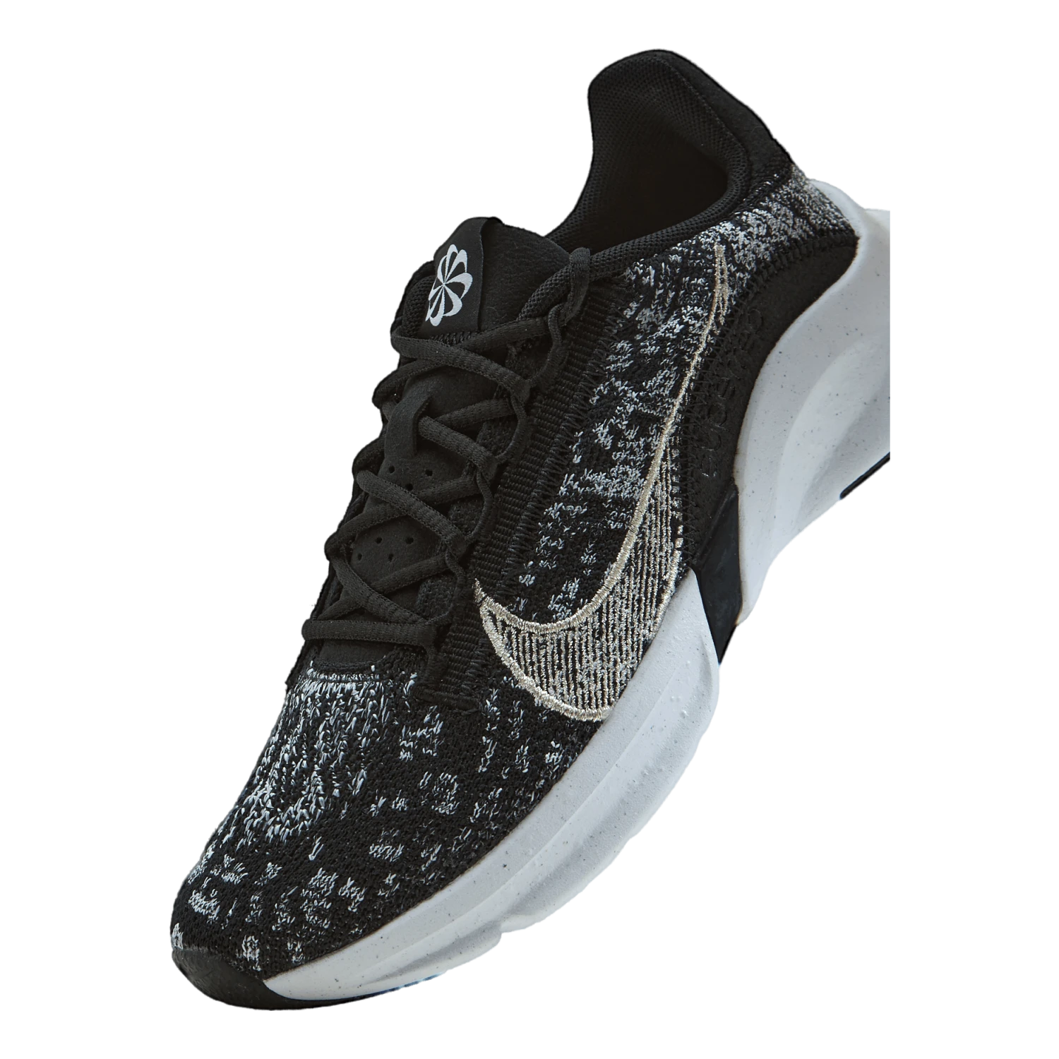 Nike SuperRep Go 3 Flyknit Next Nature Women's Training Shoes BLACK/METALLIC SILVER-WHITE 6 Nike SuperRep Go 3 Flyknit Next Nature Women's Training Shoes BLACK/METALLIC SILVER-WHITE - Afbeelding 6