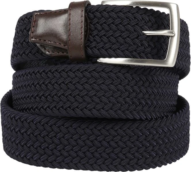 Profuomo Geweven Riem Donkerblauw 1 Profuomo Geweven Riem Donkerblauw