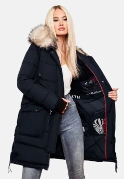 Marikoo Wintermantels Wintermantel Chaskaa Dames Navy -Serax Shop 79a4653fb43ded0476db9b2860d737ef