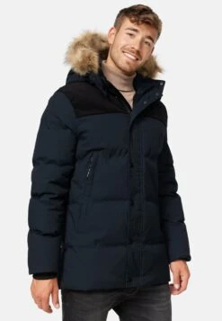 Indicode Jeans Parkas Winterparka Hexyl Heren Zwart -Serax Shop 8a491adf8f91a87f56370a5faf96c341