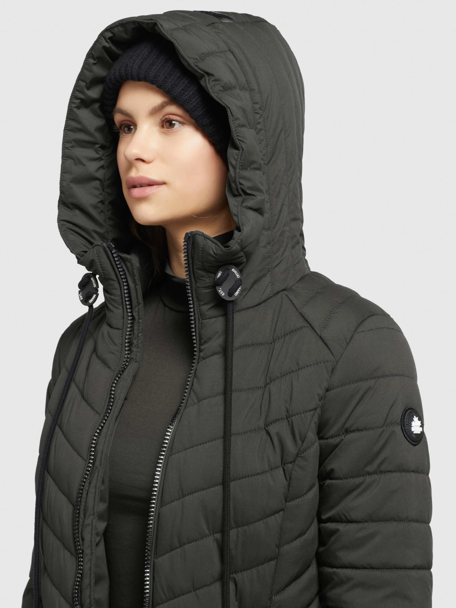 Khujo Wintermantels Wintermantel Nita Dames Kaki 9 Khujo Wintermantels Wintermantel Nita Dames Kaki - Afbeelding 7