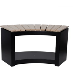 Bank Met Houtopslag Rechthoek – Esschert Design 6 Bank Met Houtopslag Rechthoek – Esschert Design -Serax Shop Esschert Design Bank met houtopslag gebogen