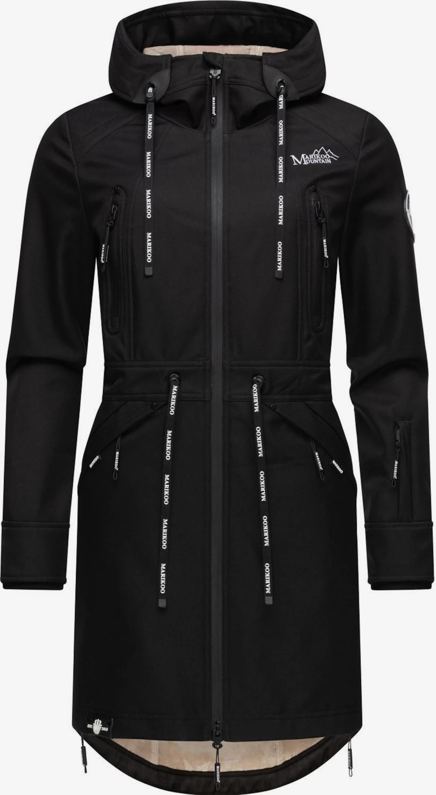 Marikoo Parkas Tussenparka Dames Zwart 6 Marikoo Parkas Tussenparka Dames Zwart - Afbeelding 4