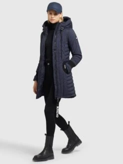 Khujo Winterjassen Winterjas Jerry Dames Navy -Serax Shop a47e611c7deda1ba1b69be1c0475b10f