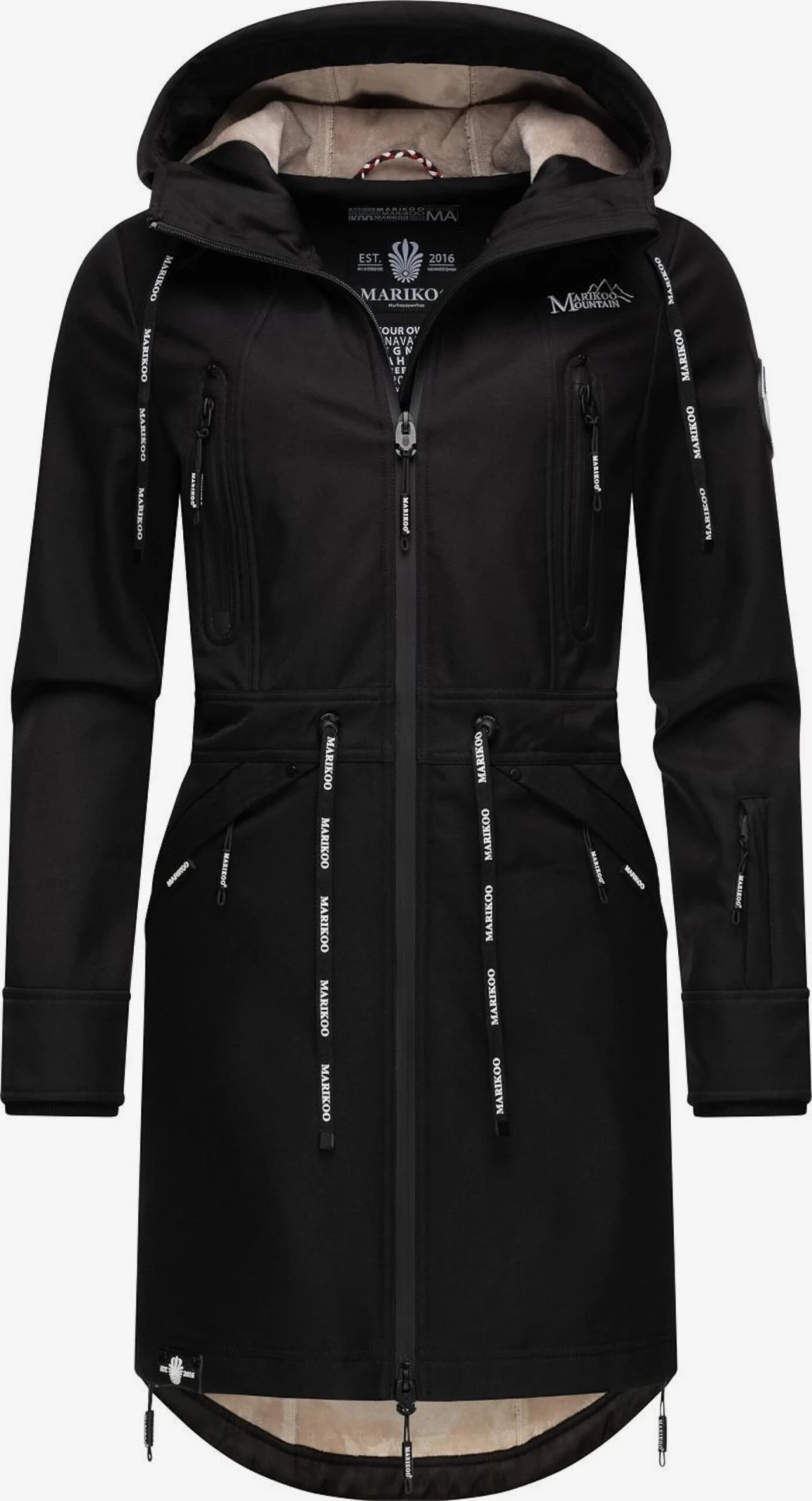 Marikoo Parkas Tussenparka Dames Zwart 3 Marikoo Parkas Tussenparka Dames Zwart