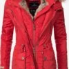 Marikoo Parkas Winterparka Grinsekatze Dames Rood -Serax Shop a685eb4d8480f89dc3f9be2492c2cbf2