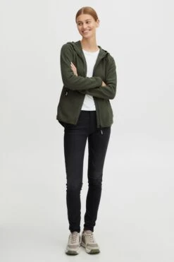 OXMO Outdoor Jassen Fleece Jas FINJA Dames Donkergroen -Serax Shop ab755d375d66e3f770d26f1665f613a4