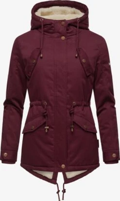 Marikoo Winterjassen Winterjas Manolya Dames Wijnrood -Serax Shop b407be26b95d024629b8f59578be1e28