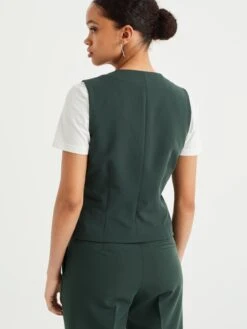WE FASHION Klassieke Blazers Gilet Dames Donkergroen -Serax Shop bf5c6059a2ed2d01406cfb282ba3232c
