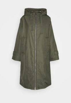Marc O'Polo Coat Long Padded Fixed Hood Zipper Drawstring Waist - Parka - Olive Crop -Serax Shop c198e9c4da5c45079d2c5e90cae9c3bd