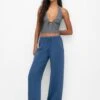 PULL & BEAR Flowing Faded - Broek - Blue -Serax Shop c9c29ef4d36640db9f867952b20662c5