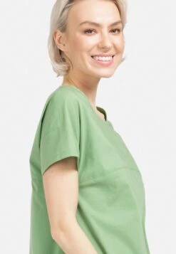 HELMIDGE Midi Jurken Jurk Dames Groen -Serax Shop ea78e0c302b7dabf5638176cc325f5ed