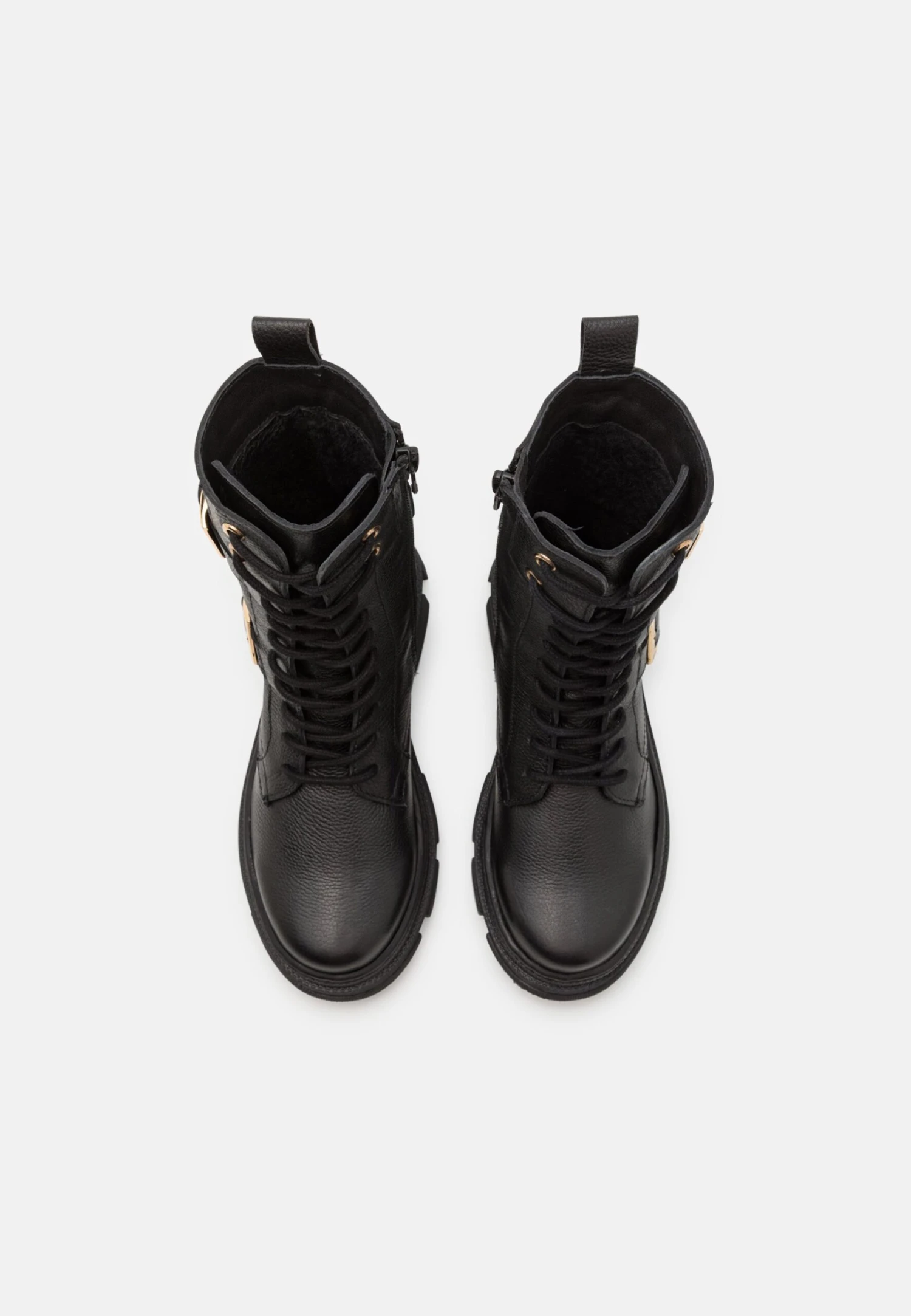 Friboo Leather - Veterlaarzen -Black 6 Friboo Leather - Veterlaarzen -Black - Afbeelding 4