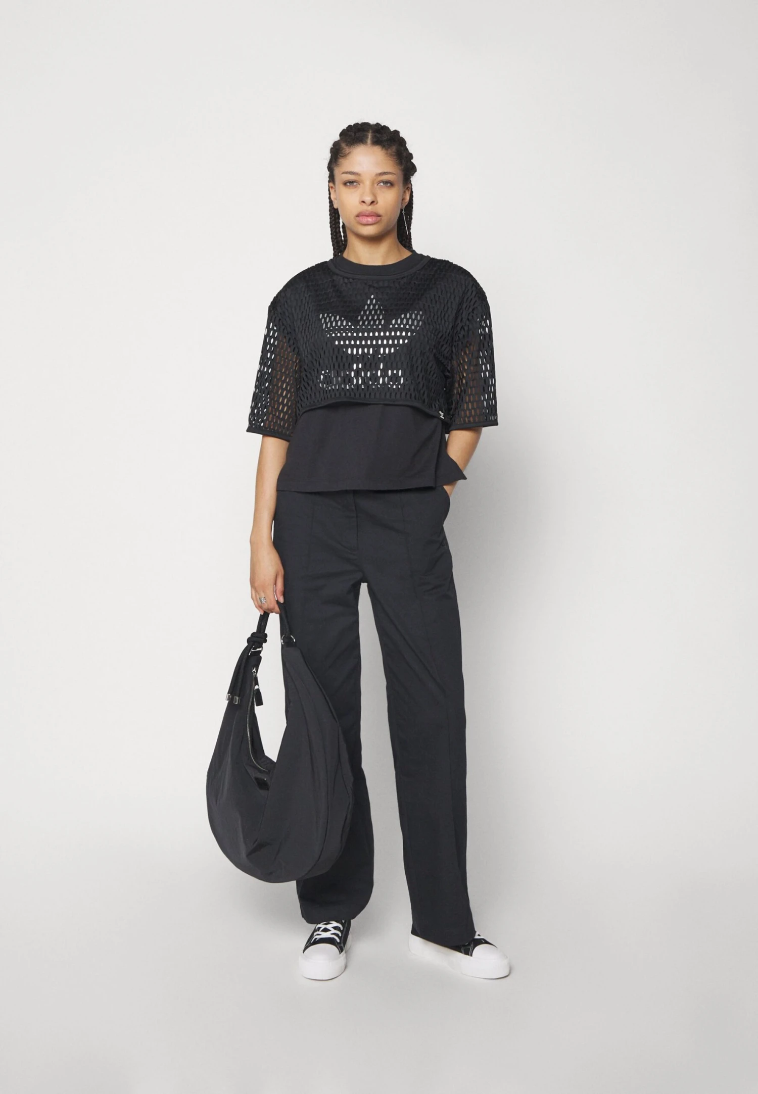 Adidas Originals Big Logo Tee 2 In 1 - T-Shirt Print - Black 7 Adidas Originals Big Logo Tee 2 In 1 - T-Shirt Print - Black - Afbeelding 5