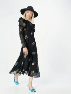 WAREHOUSE Cocktailjurken Cocktailjurk William Morris Dames Zwart -Serax Shop f23d82d6b56e2eb68236667624a27084