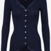 Rosemunde Vesten Gebreid Vest Silk Dames Navy
