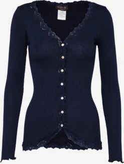 Rosemunde Vesten Gebreid Vest Silk Dames Navy