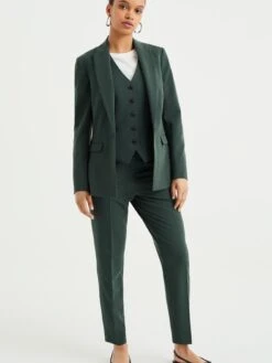WE FASHION Klassieke Blazers Gilet Dames Donkergroen -Serax Shop f78ff5e20b16f895c632e84f9d5ce977