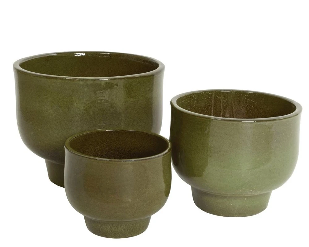 Pot Mila Groen - Ø 32 X H 26 Cm 4 Pot Mila Groen - Ø 32 X H 26 Cm - Afbeelding 2