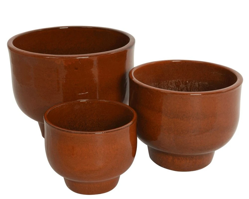 Pot Mila Oranje - Ø 32 X H 26 Cm 4 Pot Mila Oranje - Ø 32 X H 26 Cm - Afbeelding 2